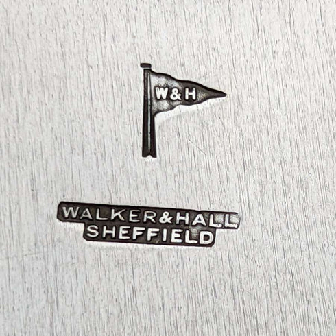 1928年 英国古董纯银(925银)餐盘 直径23.5cm 496g Walker&Hall