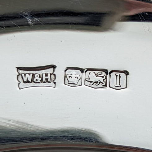 1928 British Vintage Pure Silver (925 Silver) Dinner Plate Diameter 23.5cm 496g Walker&Hall