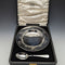 Circa 1940 British vintage sterling silver dish and spoon, diameter 17.5cm, total weight 245g, Finningans, case included