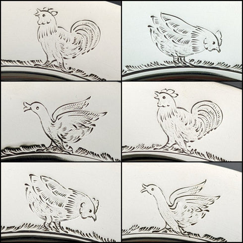 Circa 1940 British vintage sterling silver dish and spoon, diameter 17.5cm, total weight 245g, Finningans, case included