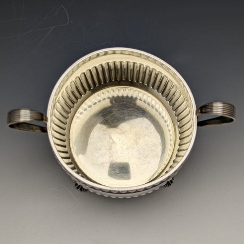 1909 antique Swedish pure silver (800 silver) sugar pot & cream jug set total 367g