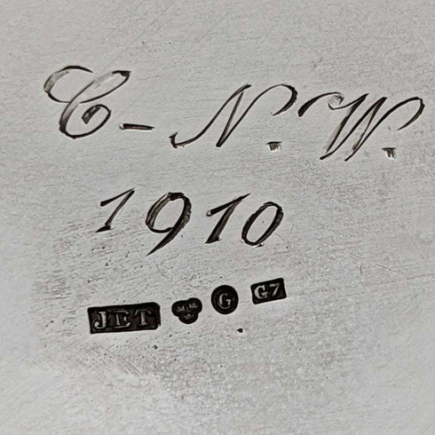 1909年 古董瑞典制纯银(800银)糖罐与奶盅套装 共367克