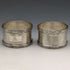 Around 1960 British Vintage Pure Silver (925 Silver) Napkin Ring Pair WH Manton Boxed