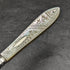 1895 British Antique White Pearl Shell Handle Pure Silver Blade Folding Pen Knife Mappin Brothers