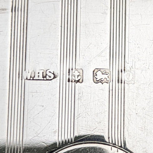 1913 年英國古董純銀名片夾帶鏈條 73 克 William Henry Sparrow