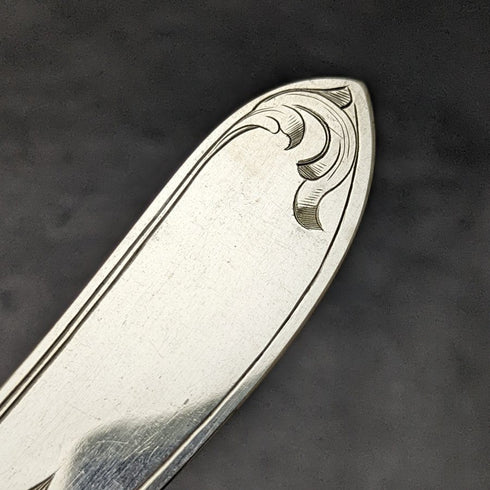 1850年頃 英国アンティーク シルバープレート ナイフx9セット Harrison Brothers & Howson 箱入り