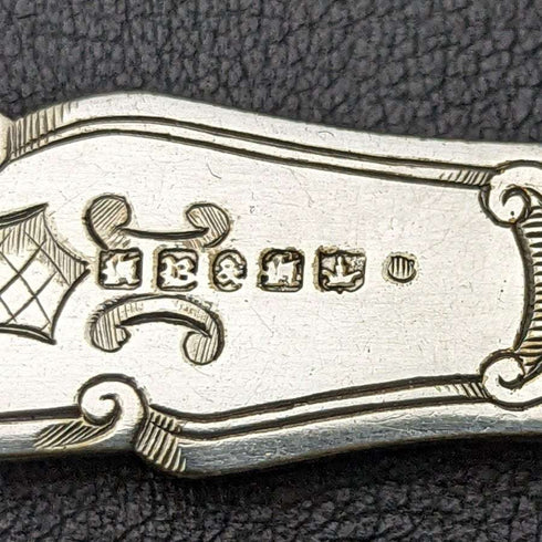 1850 年左右英國古董銀盤刀 x9 套裝 Harrison Brothers & Howson 盒裝