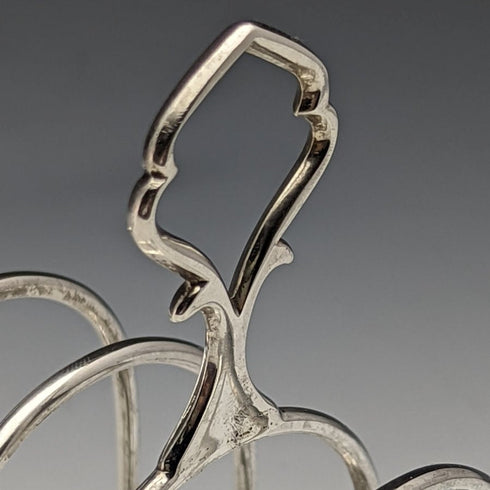 1921 年英國古董純銀(925 銀)吐司架一對總計 216 克 Hukin & Heath