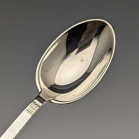 Set de 6 cucharillas de té y pala para azúcar de plata de ley (925) vintage británica de 1937, en estuche, Mappin & Webb