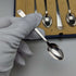 Set de 6 cucharillas de té y pala para azúcar de plata de ley (925) vintage británica de 1937, en estuche, Mappin & Webb