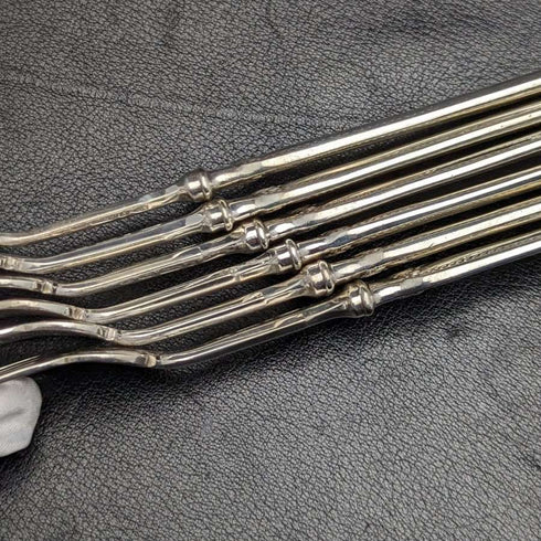 1879 British antique silver plate flat cutlery 12x2 set Elkington wooden box