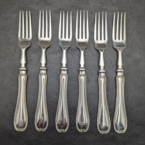 1879 年英國古董銀盤扁平餐具 12x2 套裝 Elkington 木盒