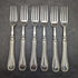 1879 British antique silver plate flat cutlery 12x2 set Elkington wooden box