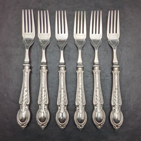 1929 年英國復古純銀(925 銀)手柄魚餐具 6x2 及餐具套裝 CH Beatson 木盒裝