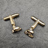 Made in England Sterling Silver Gold Plated Pound Sterling Cufflinks
