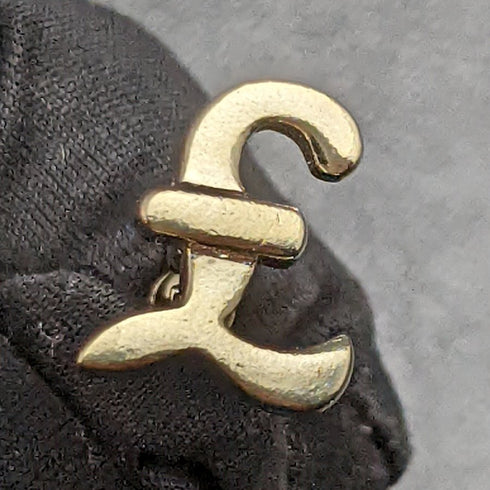 Made in England Sterling Silver Gold Plated Pound Sterling Cufflinks