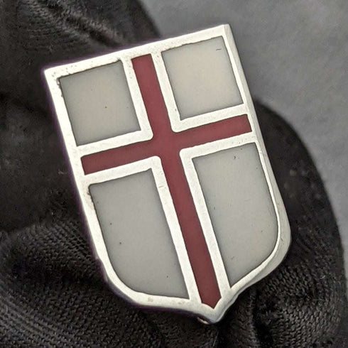 British Vintage Sterling Silver Red Cross Design Cufflinks