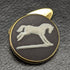 British Vintage Wedgwood Horse Relief Sterling Silver Cufflinks with Gold Decoration