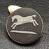 British Vintage Wedgwood Horse Relief Sterling Silver Cufflinks with Gold Decoration