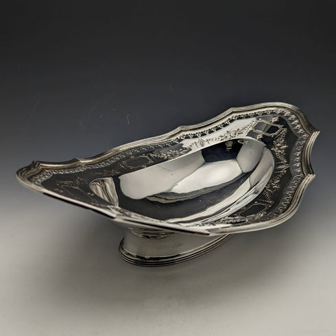 1891 British Antique Pure Silver (925 Silver) Fruit Bowl 272g Walter & John Barnard