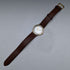 Reloj de pulsera mecánico para caballero, vintage británico de 1981, en buen estado de funcionamiento, con caja de oro macizo de 9 quilates Garrard y tres manecillas.