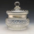 1929 British Vintage Sterling Silver Decorated Cut Glass Jar 351g BM & Co