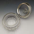 1929 British Vintage Sterling Silver Decorated Cut Glass Jar 351g BM & Co