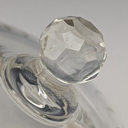 1929 年英國復古純銀裝飾切割玻璃瓶 351 克 BM & Co