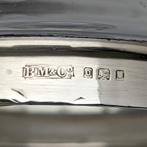 1929 年英國復古純銀裝飾切割玻璃瓶 351 克 BM & Co