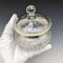 1929 British Vintage Sterling Silver Decorated Cut Glass Jar 351g BM & Co