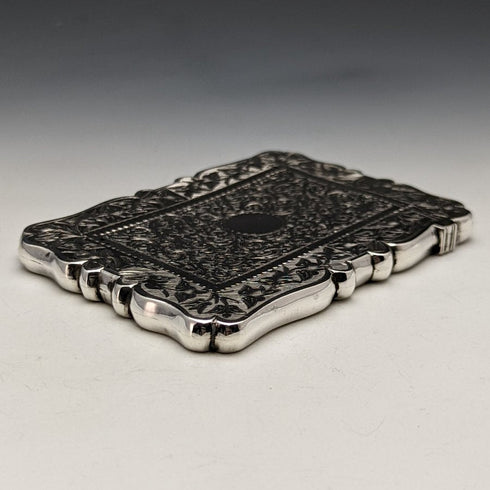 1877年 英国アンティーク 純銀(925シルバー)カードケース 62g Frederick William Bauer