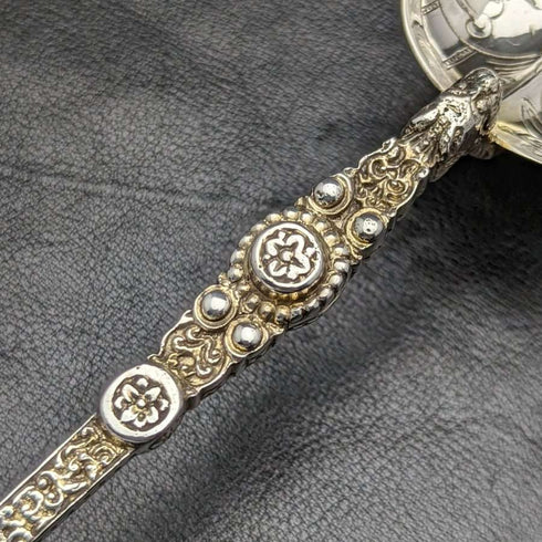 1902 British Antique Sterling Silver Large Anoiting Spoon 93g