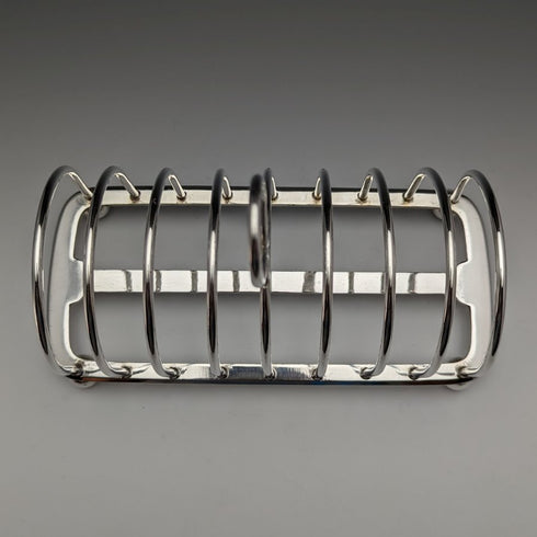 1900 年前後英國古董銀盤大烤麵包架 438 克