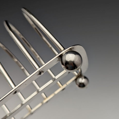 1900 年前後英國古董銀盤大烤麵包架 438 克