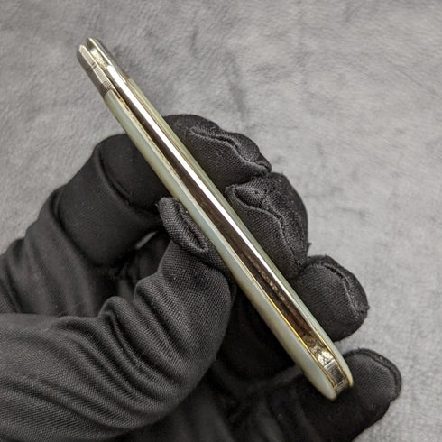 1897 年英國古董折疊筆刀白色珍珠手柄純銀刀片