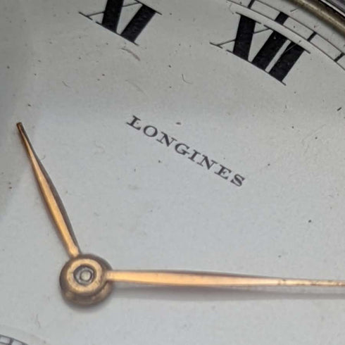 Reloj de bolsillo Longines vintage de alrededor de 1932, caja saboneta de plata, en buen estado de funcionamiento.