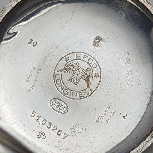 1932年頃 ヴィンテージ ロンジン 懐中時計 銀側ハンターケース 動作良好