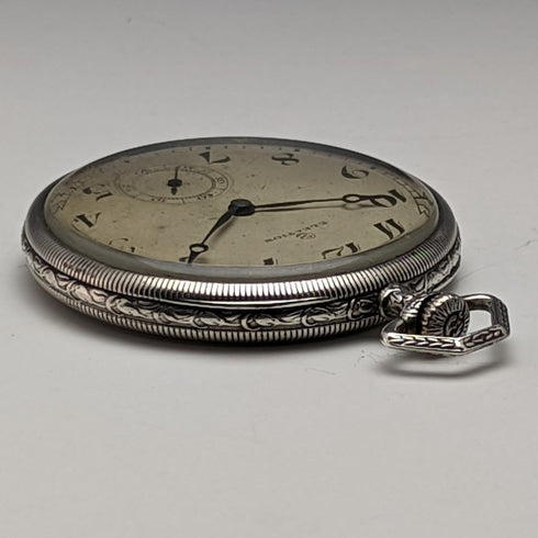 Antique ELECTION pocket watch silver side open face works well