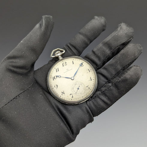 Antique ELECTION pocket watch silver side open face works well