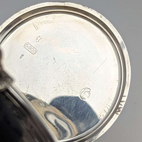 Reloj de bolsillo antiguo MONDIALE, caja de plata, esfera abierta, en buen estado de funcionamiento