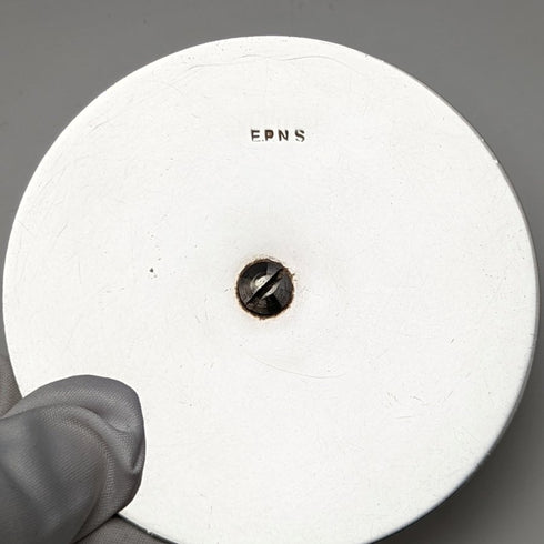 英國復古切割玻璃餅乾桶銀盤蓋 823g