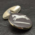 British Vintage Wedgwood Horse Relief Sterling Silver Cufflinks in Case