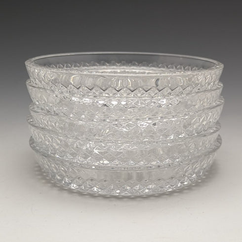 英国ヴィンテージ カットガラス スモールディッシュ 5個セット