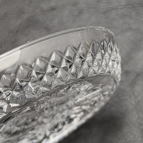 英国ヴィンテージ カットガラス スモールディッシュ 5個セット