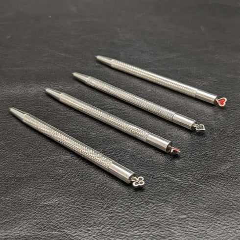 1988 British Sterling Silver Ballpoint Pen Set of 4 Boxed