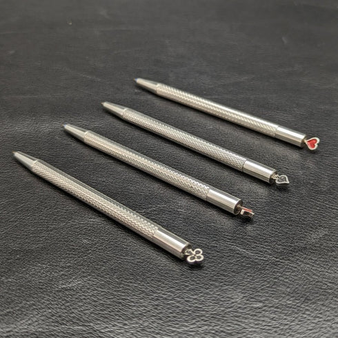 1988 British Sterling Silver Ballpoint Pen Set of 4 Boxed