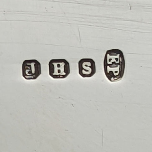 英國古董銀盤魚服務器套裝白色蝴蝶貝殼手柄