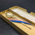 1936 British vintage sterling silver anointing spoon with gold-plated decoration boxed
