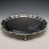 Bandeja para tarjetas de plata chapada antigua inglesa, diámetro 25,5 cm, 475 g