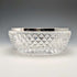 German Vintage Cut Glass Bowl with Sterling Silver Rim Decoration Diameter 18cm Emil Herman